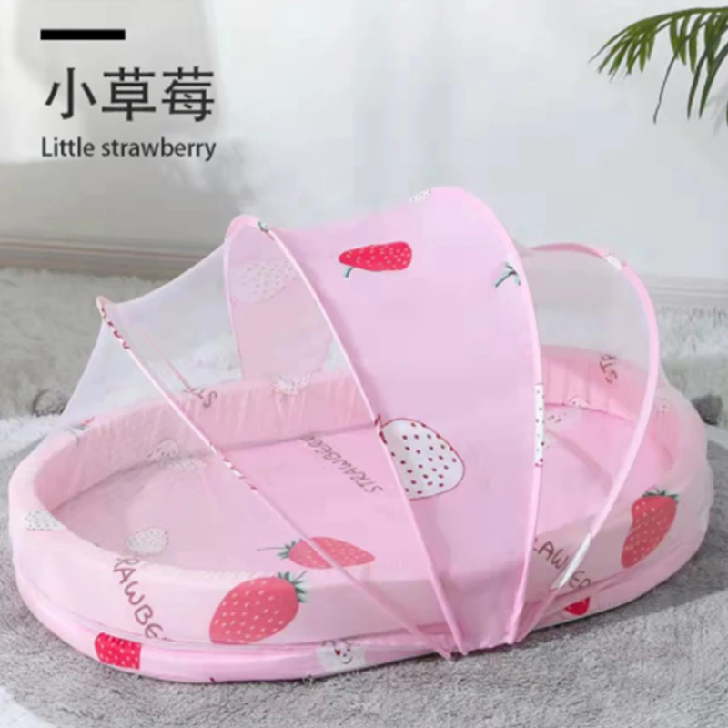 2025 Cross-border Convenient Baby Uterus Bed Foldable Sponge Floor Cotton Thickening Insect-proof Mosquito Baby Bed