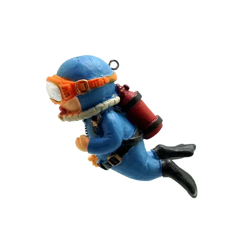 Kawaii Resin Frogman Aquarium Ornaments Interesting Floating Decoration Artificial Mini Diver Fish Tank Aquarium Accessories