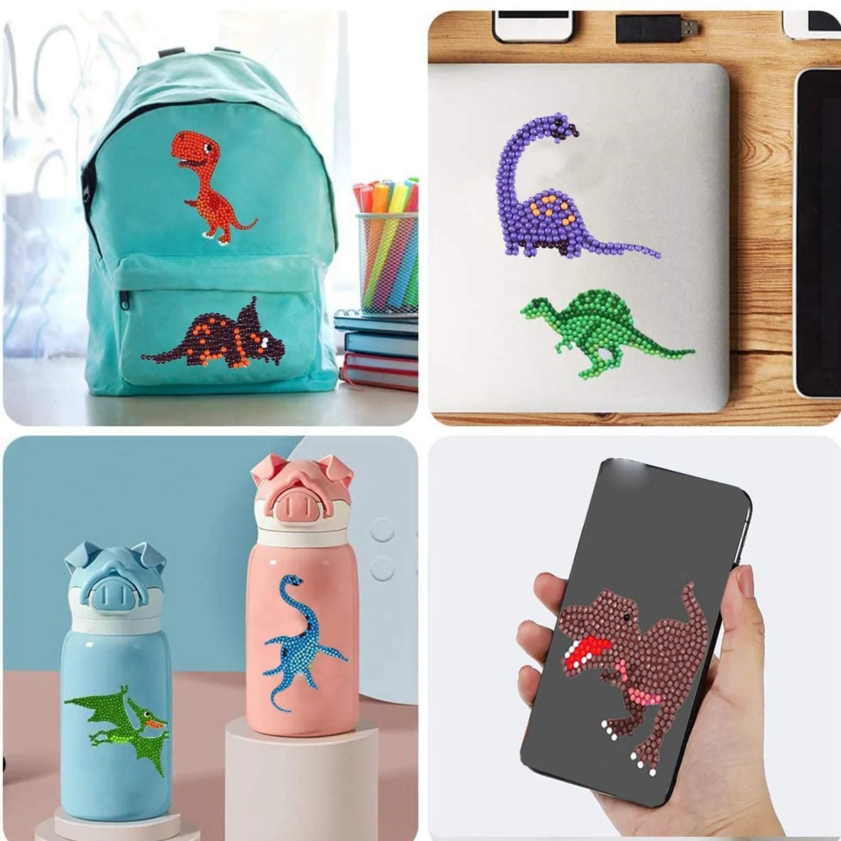 A20Q-Kindermalset mit 5D-Bildersticker, DIY-Tiermalset, Kristallkunst-Bastelset für Kinder
