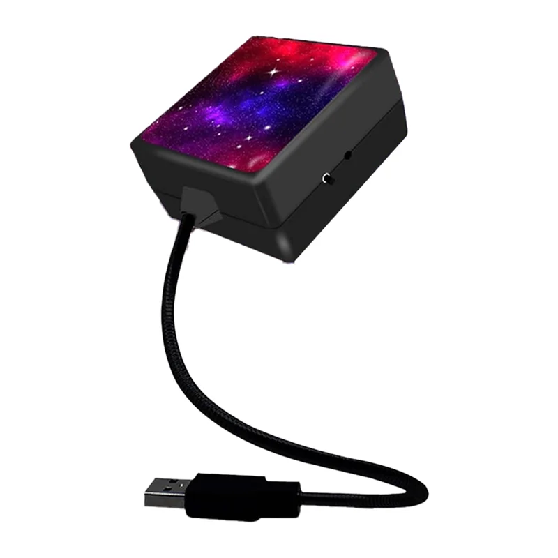 LICE-Mini Led مصباح الإسقاط ليلة النجوم، أضواء سقف النجوم للسيارة، سقف المنزل الرومانسي USB ضوء الليل - التوصيل والتشغيل