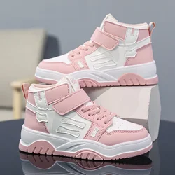 Chaussures de tennis en cuir pour enfants, chaussures de sport décontractées pour enfants, appartements de luxe pour filles et garçons, chaussures d'école pour enfants