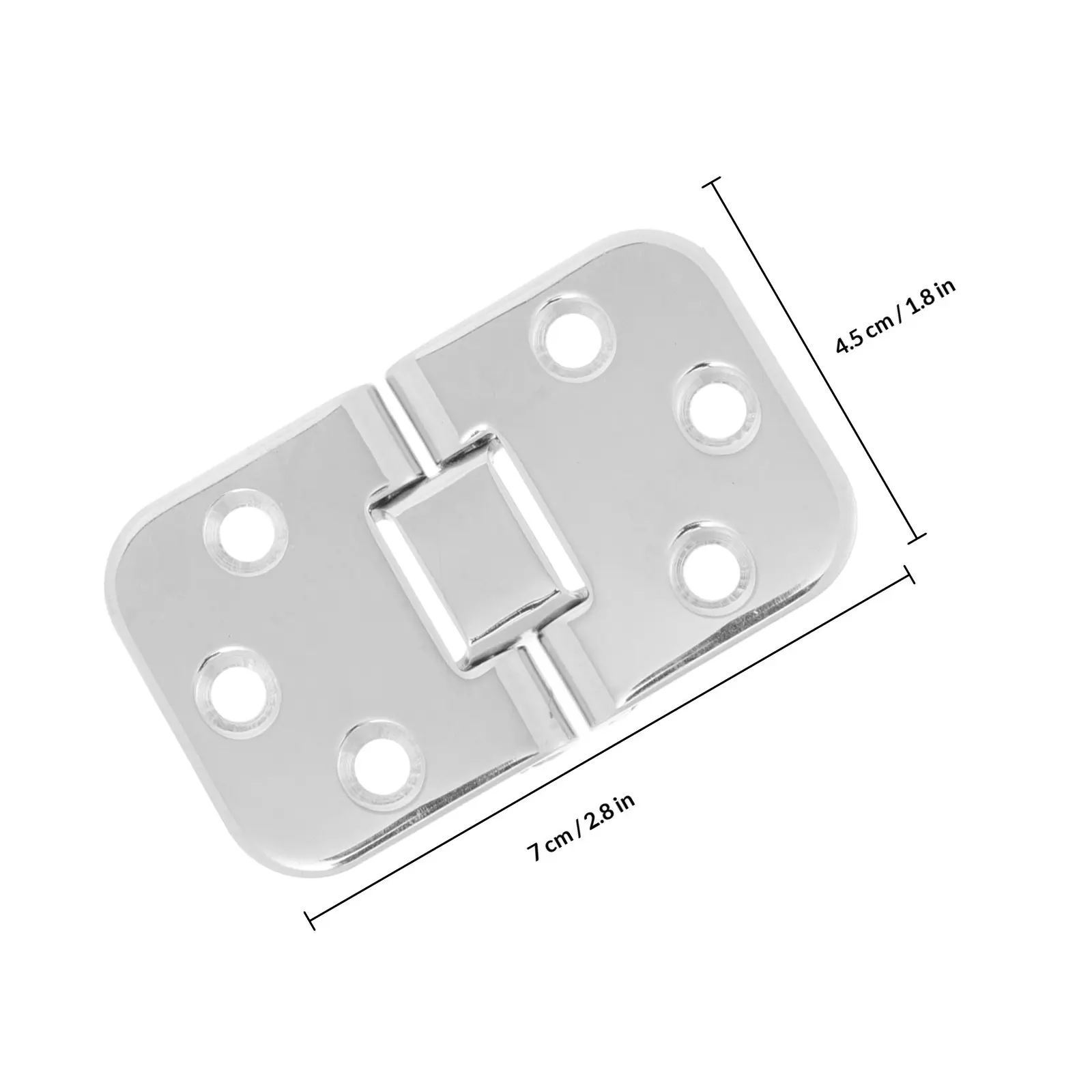 2Pcs Heavy Duty Stainless Steel Door Hinge Folding Table Chair Hardware Marine Use for Boat Rv Yacht Hidden Conceal Support