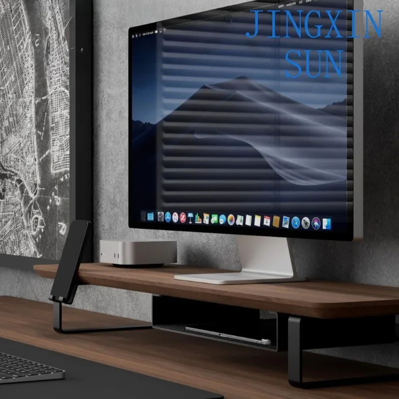 Monitor Heightening Rack Desktop Computer Racks Multifunctional Wood Storage Rack Aesthetic Bedroom Organiser Racks Furniture