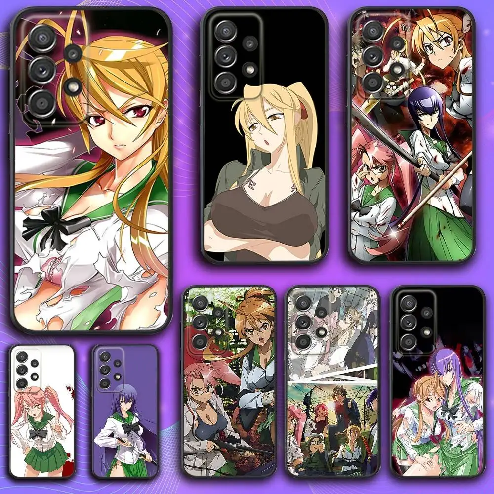 

Anime Highschool the Dead Phone Case For Samsung S 25,24,23,22,30,21,10,9,Ultra,Plus,Lite,FE,4,5 G Soft Black Case
