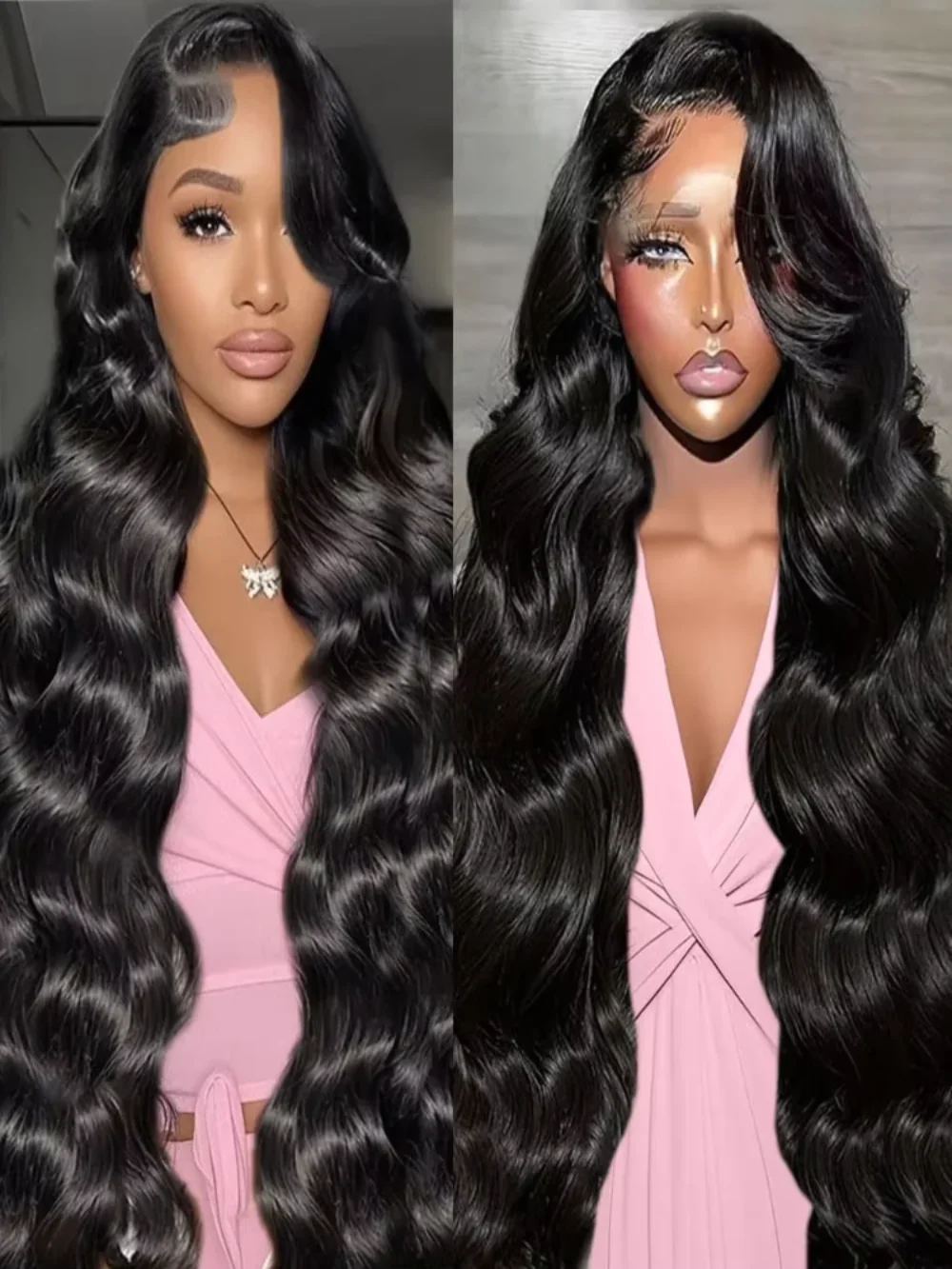 

Body Wave Wig Natural 200% Density 46 Inch 13x4 13x6 Transparent HD Lace Frontal Wig Human Hair Pre Plucked Remy Hair Women Wigs