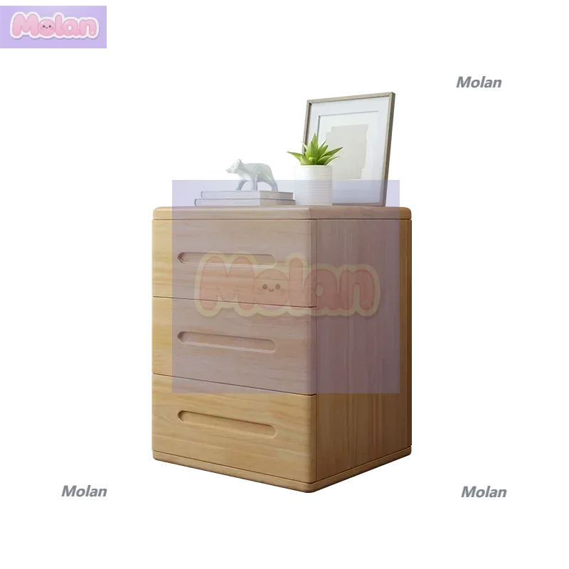 

All solid wood bedside table simple modern small bedroom storage cabinet mini locker with lock chest cabinet Nordic complete
