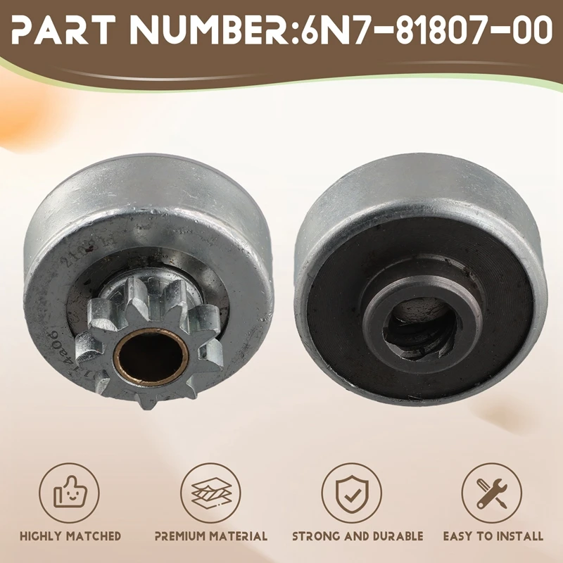 6N7-81807-00 Starter Drive Gear For Yamaha Outboard Motor 150HP 200HP Motor Model 6N7 image 6