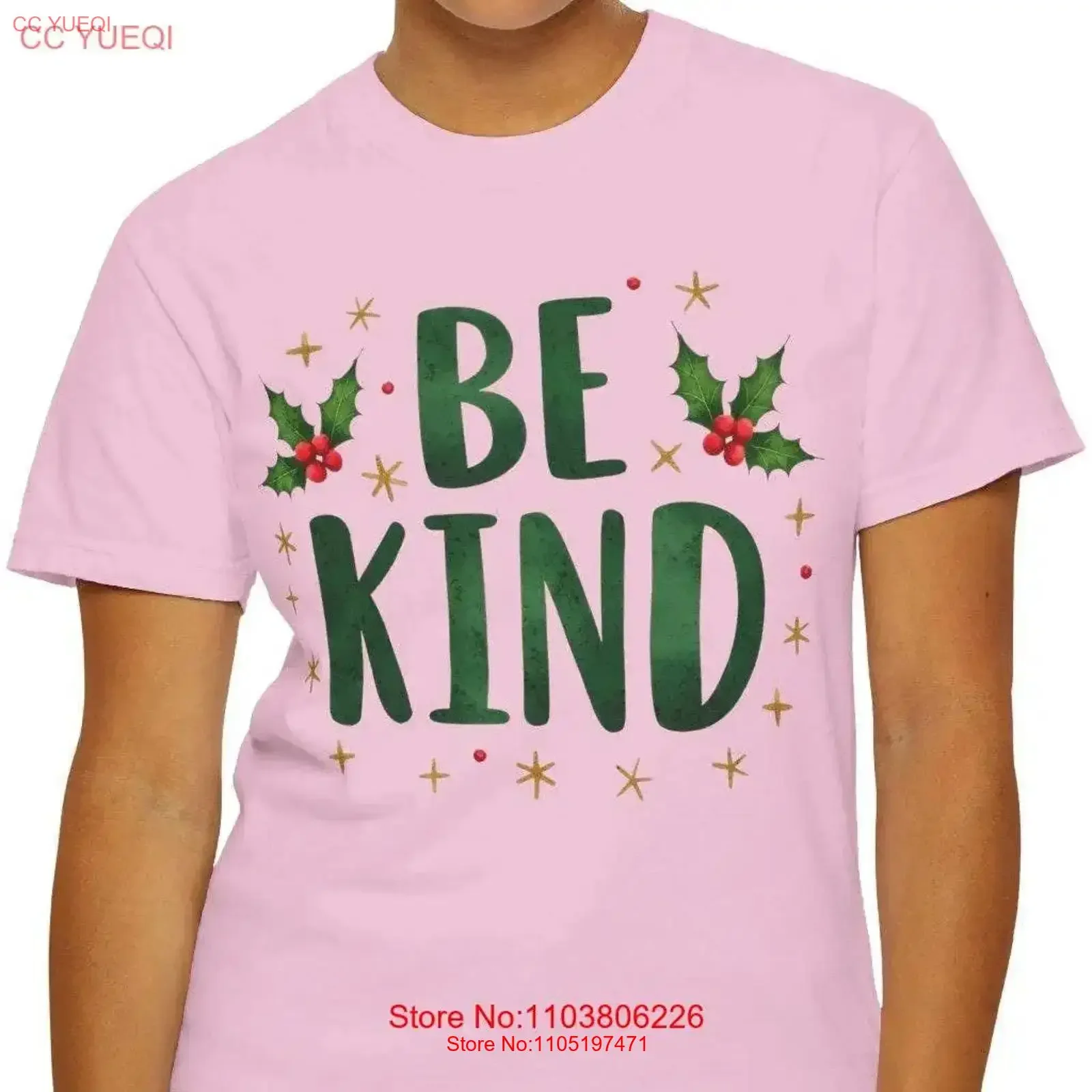 

Christmas Be Kind T Shirt Holiday Spirit Garment Dyed Festive Season Top Winter Fashion Apparel vintage Washed Casual
