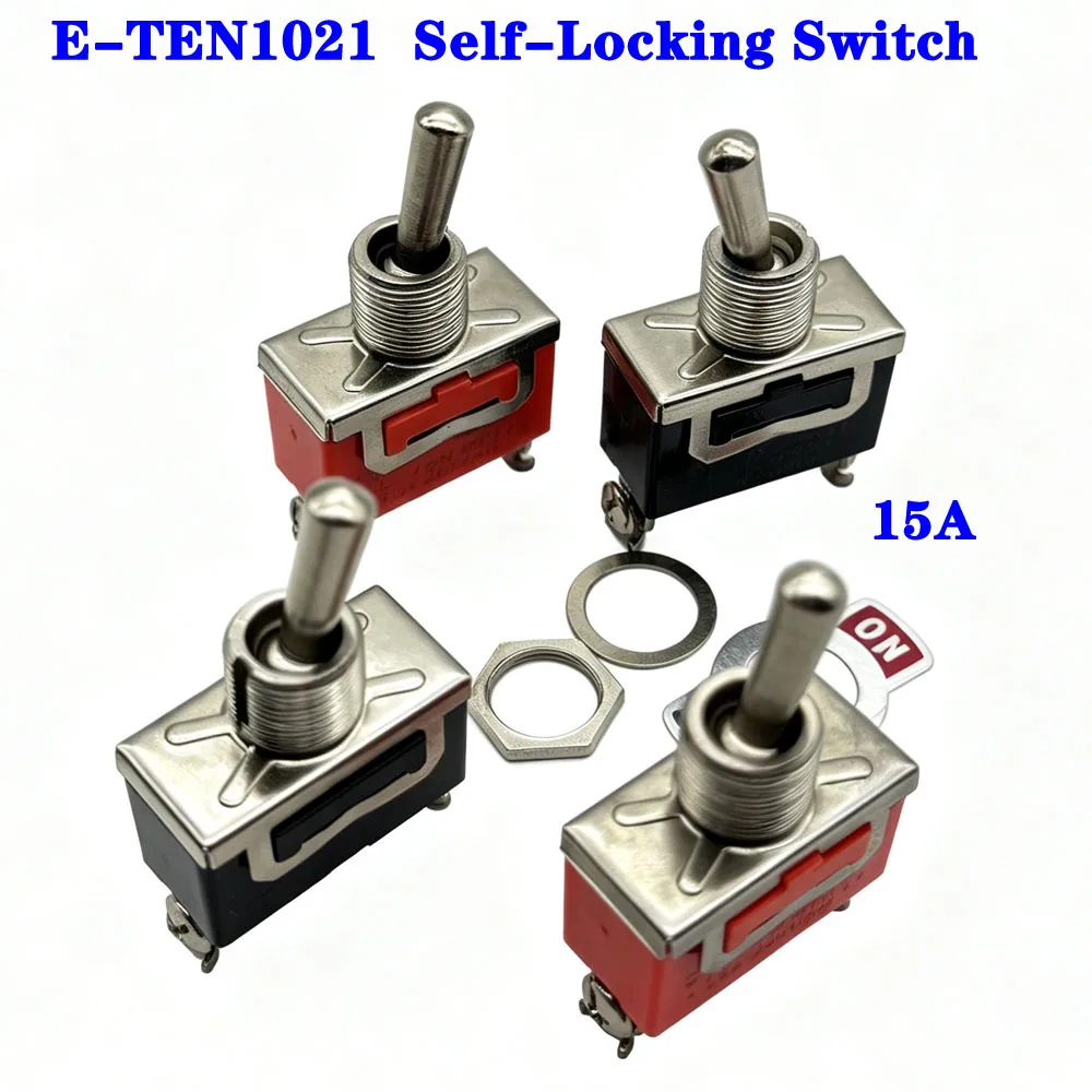 1/3Pcs 15A/250 VAC For On Off Switch Miniature On Off Small SPST Toggle Switch Heavy Duty With Waterproof Connector