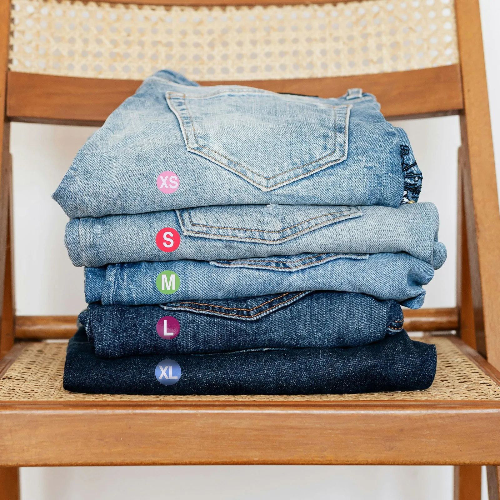 350 قطعة ملصقات حجم الملابس تسميات لاصقة 7 ألوان تي شيرت البلوزات معاطف الاستئناف البصري التجزئة Xs S M L Xl Xxl Xxxl #1