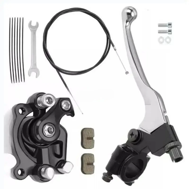 Universal left-side clutch lever for motorcycles; compatible with 79cc, 97cc, and 100cc engines.