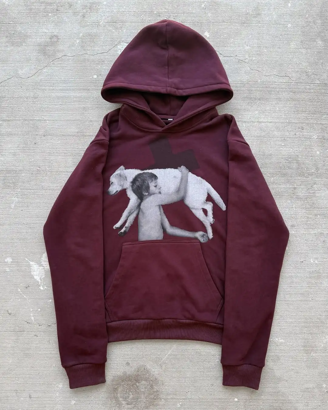 Y2k best friend Hoodies Women Wine Red Fabric Sweatshirt Men Women Fashion Art Simple Streetwear Unisex Oversized Clothing