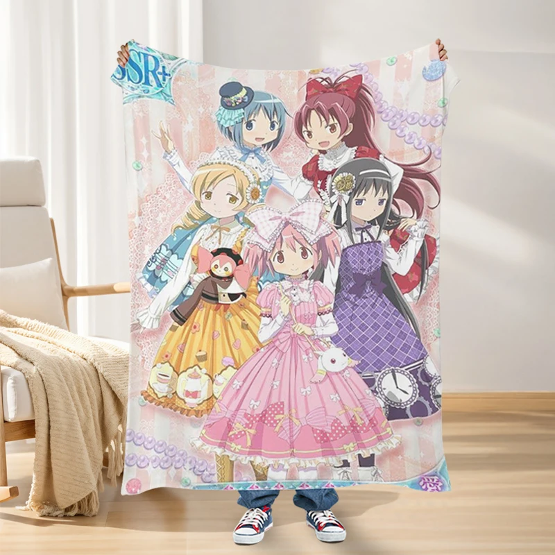 Sofa Blankets for Winter Warm Madoka Magica Custom King Size Knee Bed Fleece Camping Fluffy Soft Blankets Microfiber Bedding