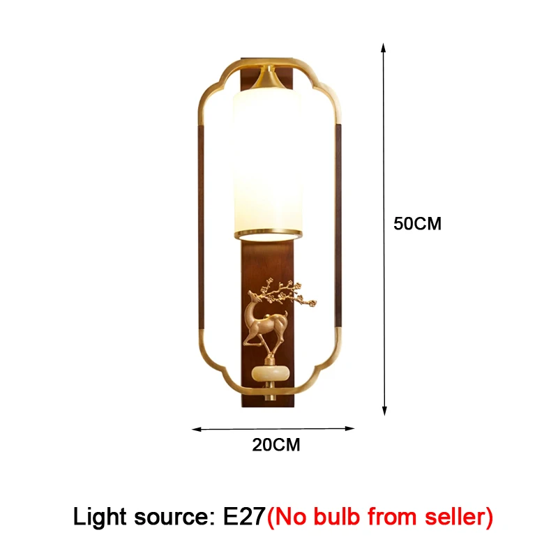 Modern Chinese Zen-Inspired LED Wall Lights Lucky Deer Design for Living Room Hotel Lobby Bedroom Staircase Decor Bedside Lamps