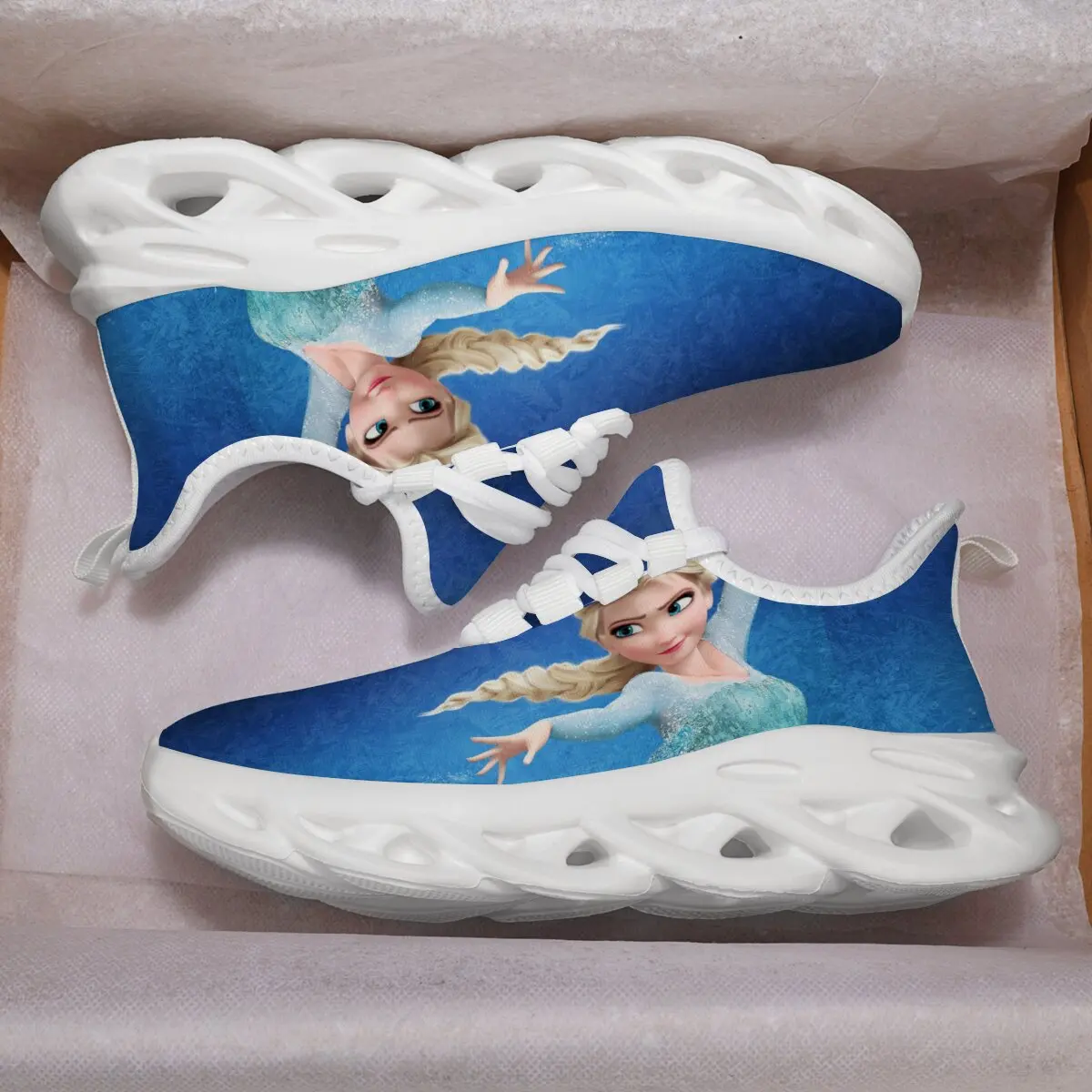 Disney Girls Cartoon Frozen Sirena Principessa Scarpe casual carine Scarpe sportive con fondo morbido antiscivolo per regalo per ragazza Scarpe Topolino