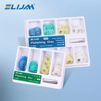 ELIJAH 80 قطعة/صندوق أقراص تلميع مركبة للأسنان RA لقبضة السرعة المنخفضة أقراص متعددة الحصباء تبييض الأسنان مستهلكات تلميع
