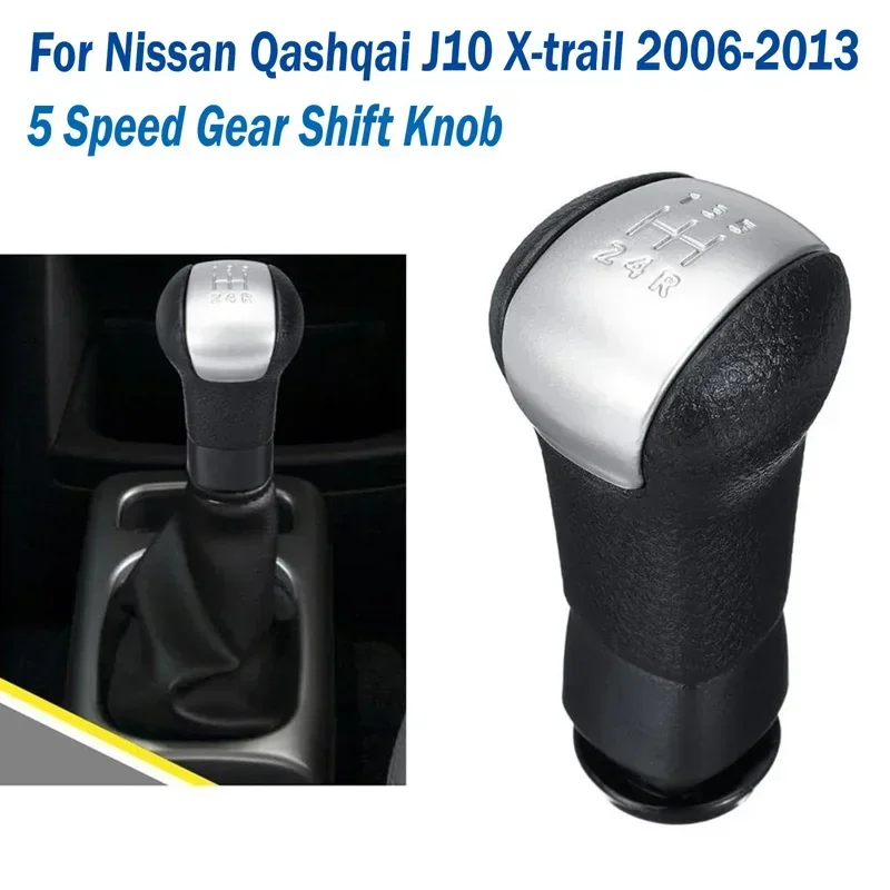 

5 Speed Car Gear Shift Knob For Nissan Qashqai J10 X-trail 2006 2007 2008 2009-2013 Manual Transmission Gear Shifter Lever Head