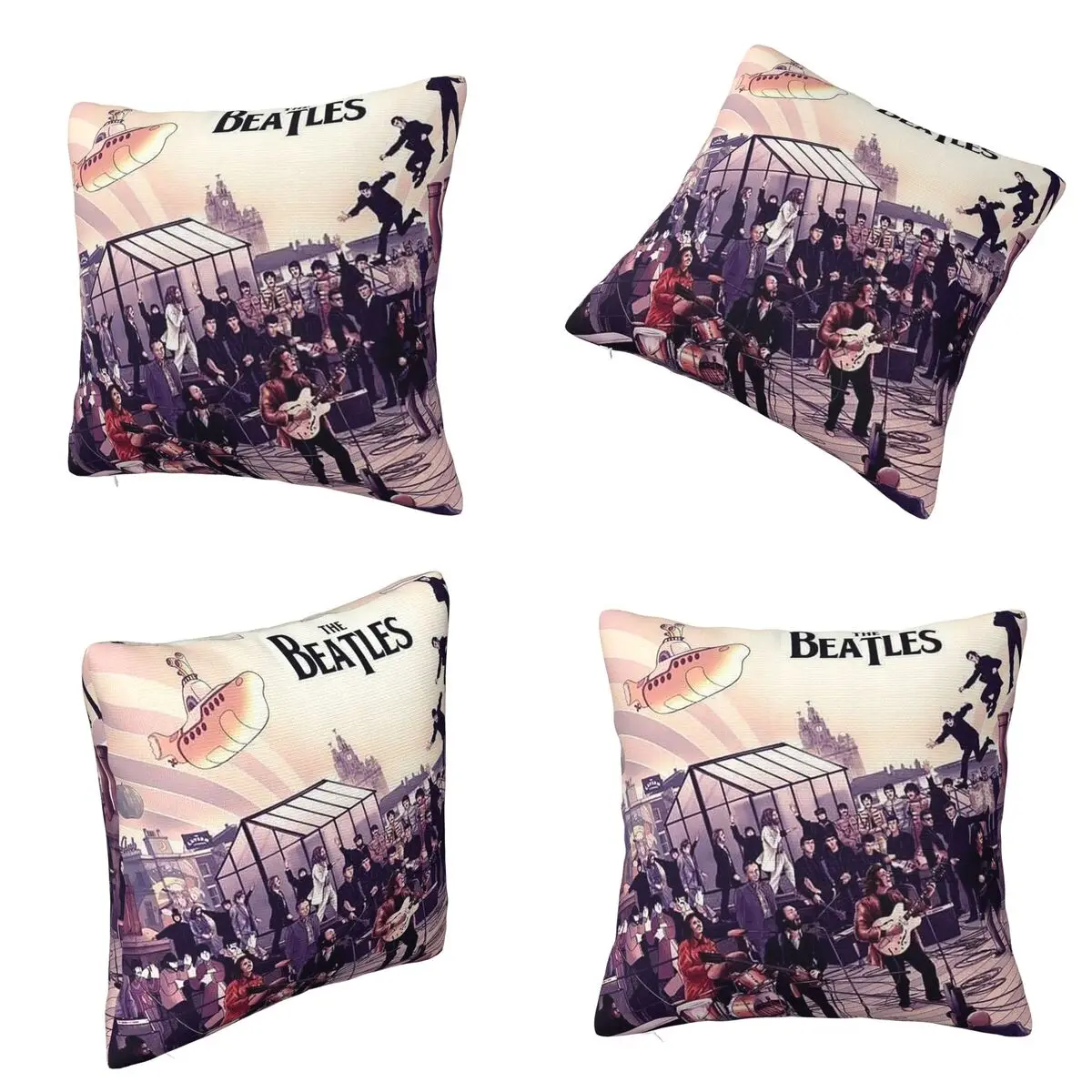Beatle Submarine Square Pillowcase Cushion Cover Pillow Case Throw Pillow Cover for Home Sofa Living Room