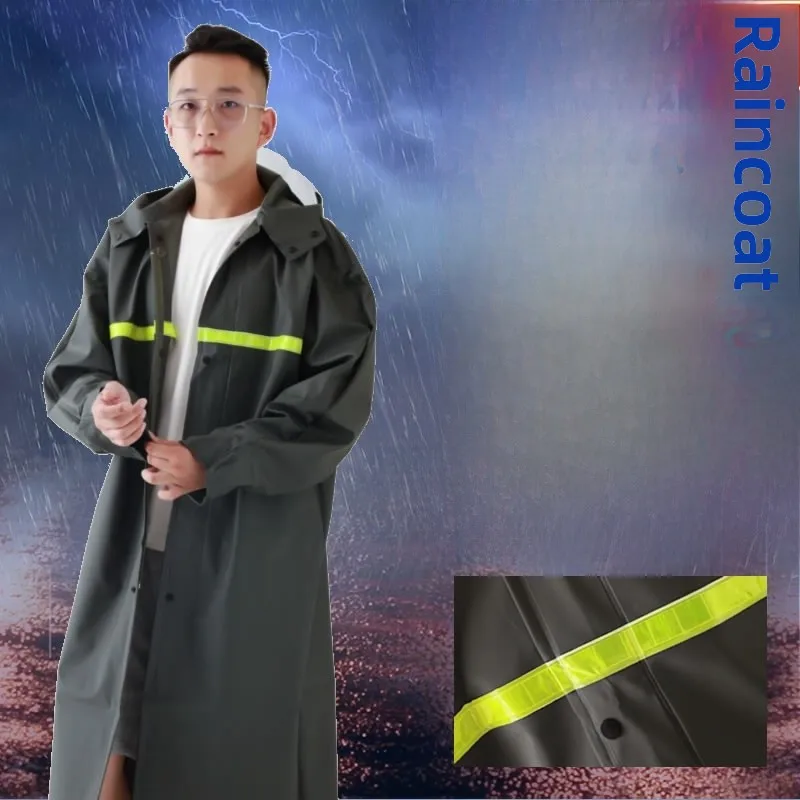 

Thickened Full Length Rain Suit for Men And Women Separate Motorcycle Riding Raincoat And Rain Pants Set Waterproof EVA Material
