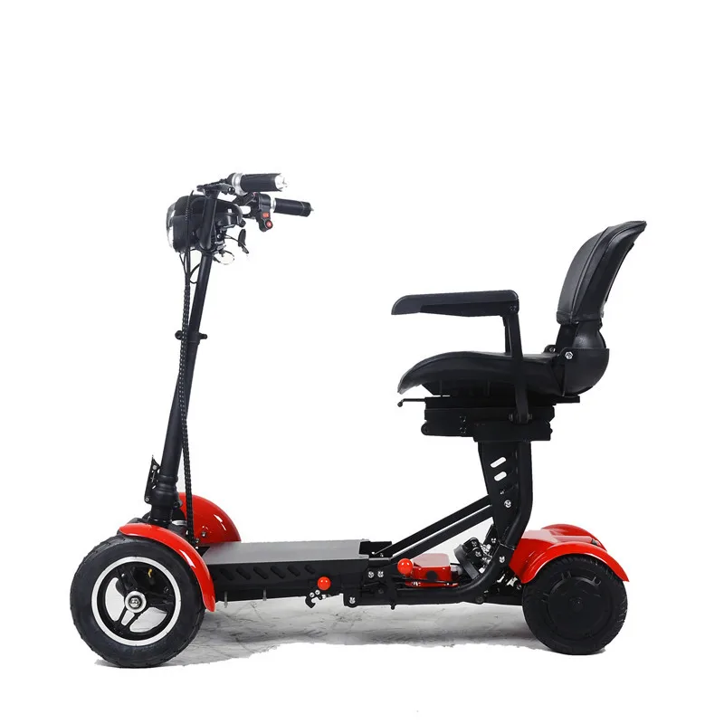 10 inch foldable electric scooter for adults elderly with seat 500w 36v lightweight mobility scooter for travel 4 wheels folding