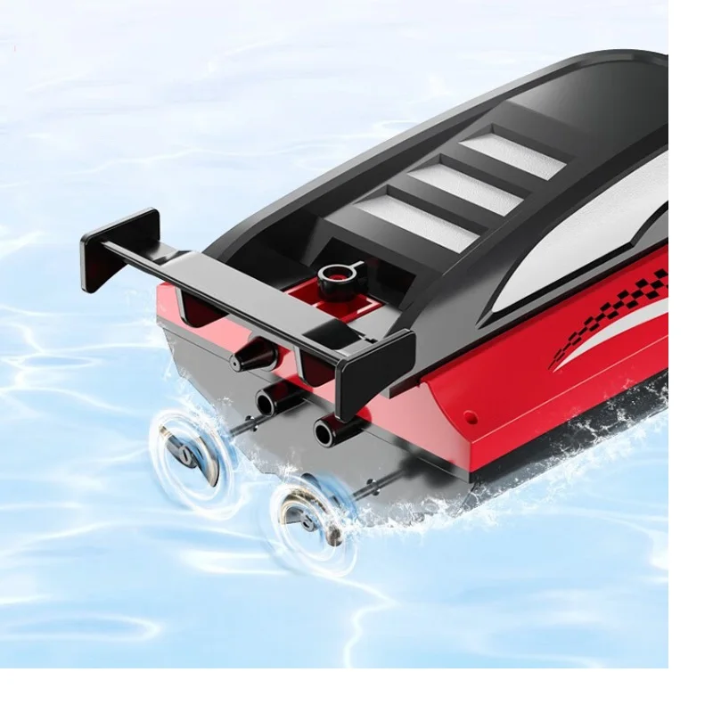 Cross-Border Remote Control Boat Electric Toy Charging 2.4G Remote Control Boat Double Spiral Pulp High-Speed Water Remote Contr