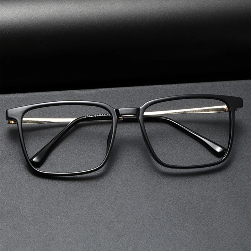 Retro Large Frame Square Anti Blue Light Reading Glasses for Men and Women High Quality Stainless Steel Alloy Presbyopia Glasses