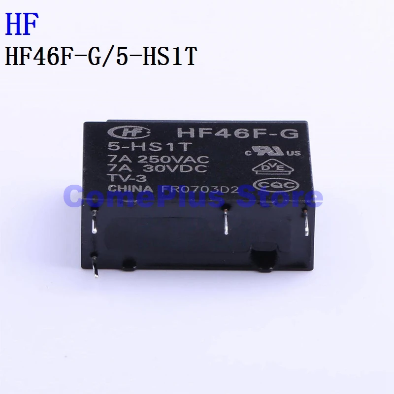 rele hf 46f g 5 hs1t do poder do hf 5v 12v 24v pcs 01