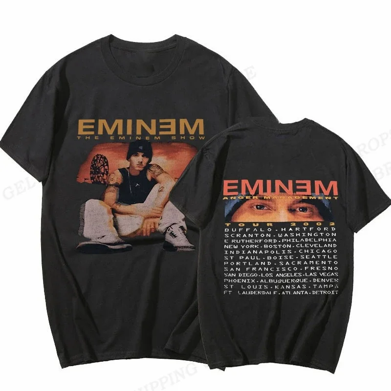 

Cool Boy Eminem T Shirt Men Fashion Loose Black Hip Hop Tops Summer Clasic Short Sleeve Women Casual Cotton T-shirts Streetwear