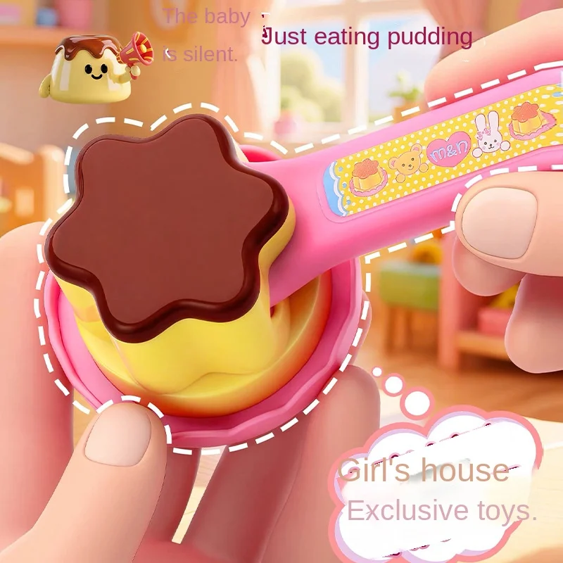 جديد تغذية الغذاء الدب الصغير بينتو طبق الطعام علب الاغذية ، بودنغ تغذية لعبة بودنغ مجموعة الحلي نماذج للأطفال الفتيات #6