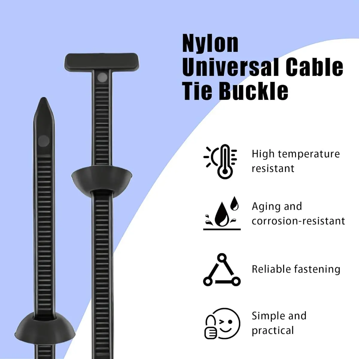 Nylon Cable Ties Auto Clips Fastener Self-Locking Buckle Fastening Clip Car Screw Fender Trunk Engine Guard Panel Tool Interior 6