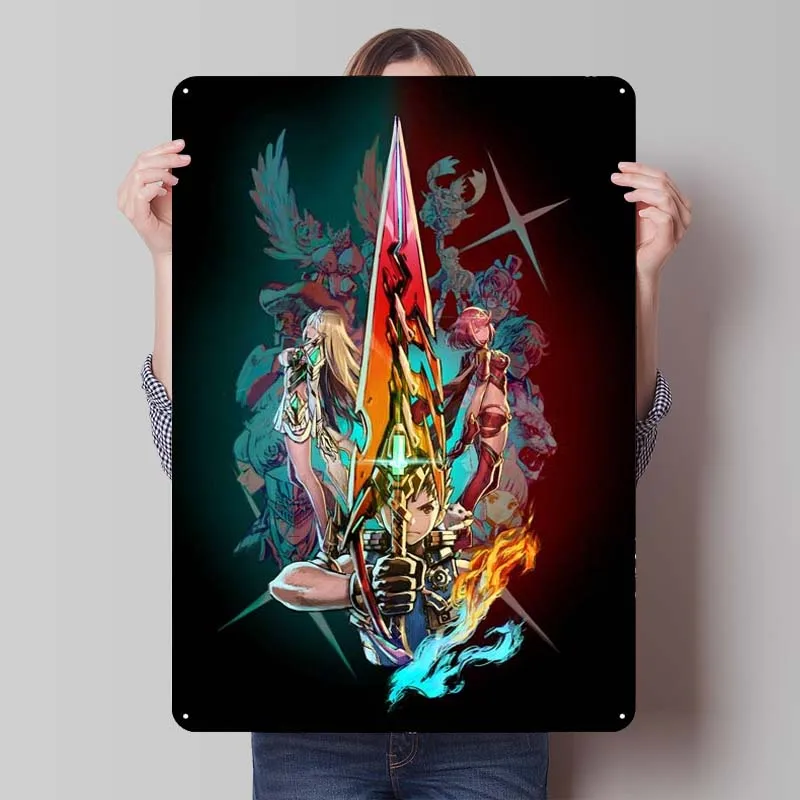 Xenoblade Chronicles Game Metal Poster Tin Sign for Gamer Gaming Room Decoration Metal Sign Wall Art Decor Retro Club America