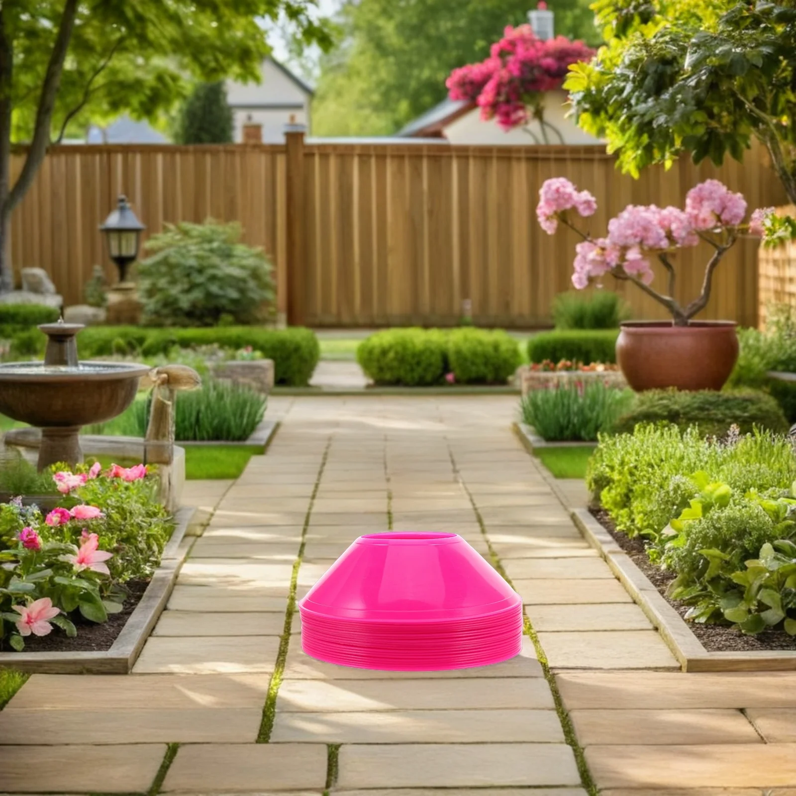 20 pçs discos de treinamento de futebol rosa 12.5cm pequenos cones de plástico esportes agilidade brocas futebol basquete patinação discos de treinamento