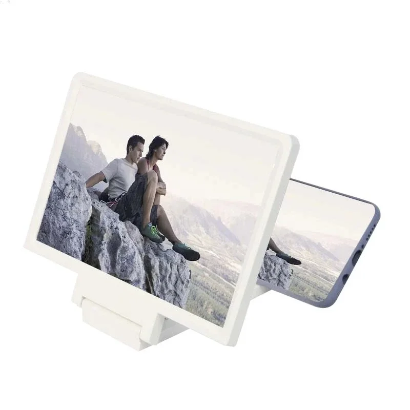 휴대전화 화면 확대경, 블루라이트 렌즈, 접이식 확대경, 1.5X, 3D 울트라 클리어, 방사선 방지, 휴대폰 거치대