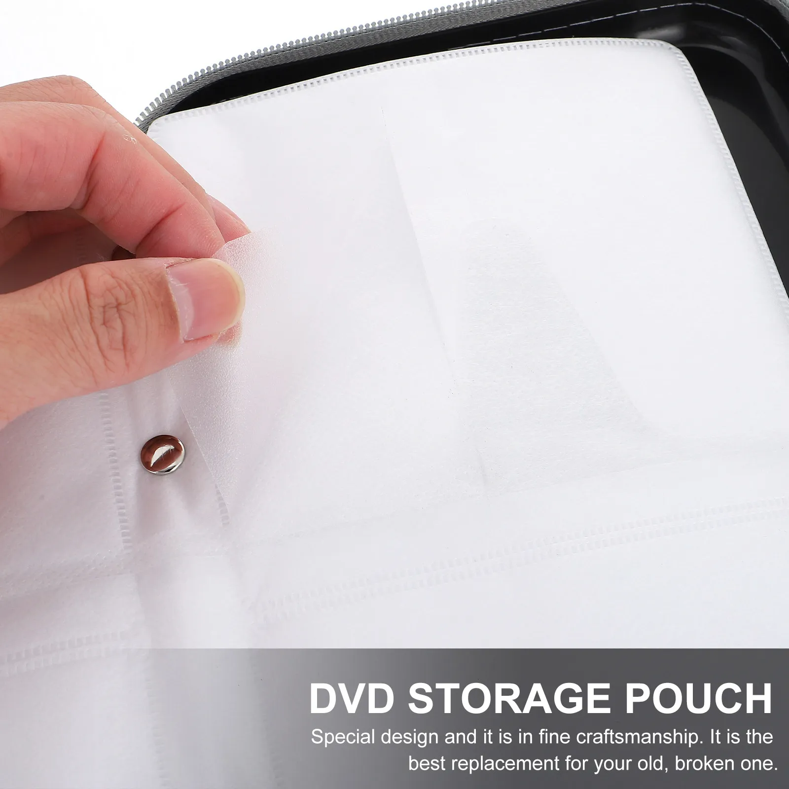 Handheld Cd Storage Bag 80-Disc Capacity Heavy Duty Disc Storage Case Soft Lining Zipper Closure Dvd Protector Car Home Use Cd