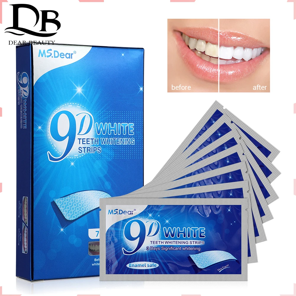 14Pcs/box Teeth Whitening Strips Mint Scented Teeth Cleaning Oral Care for Adults