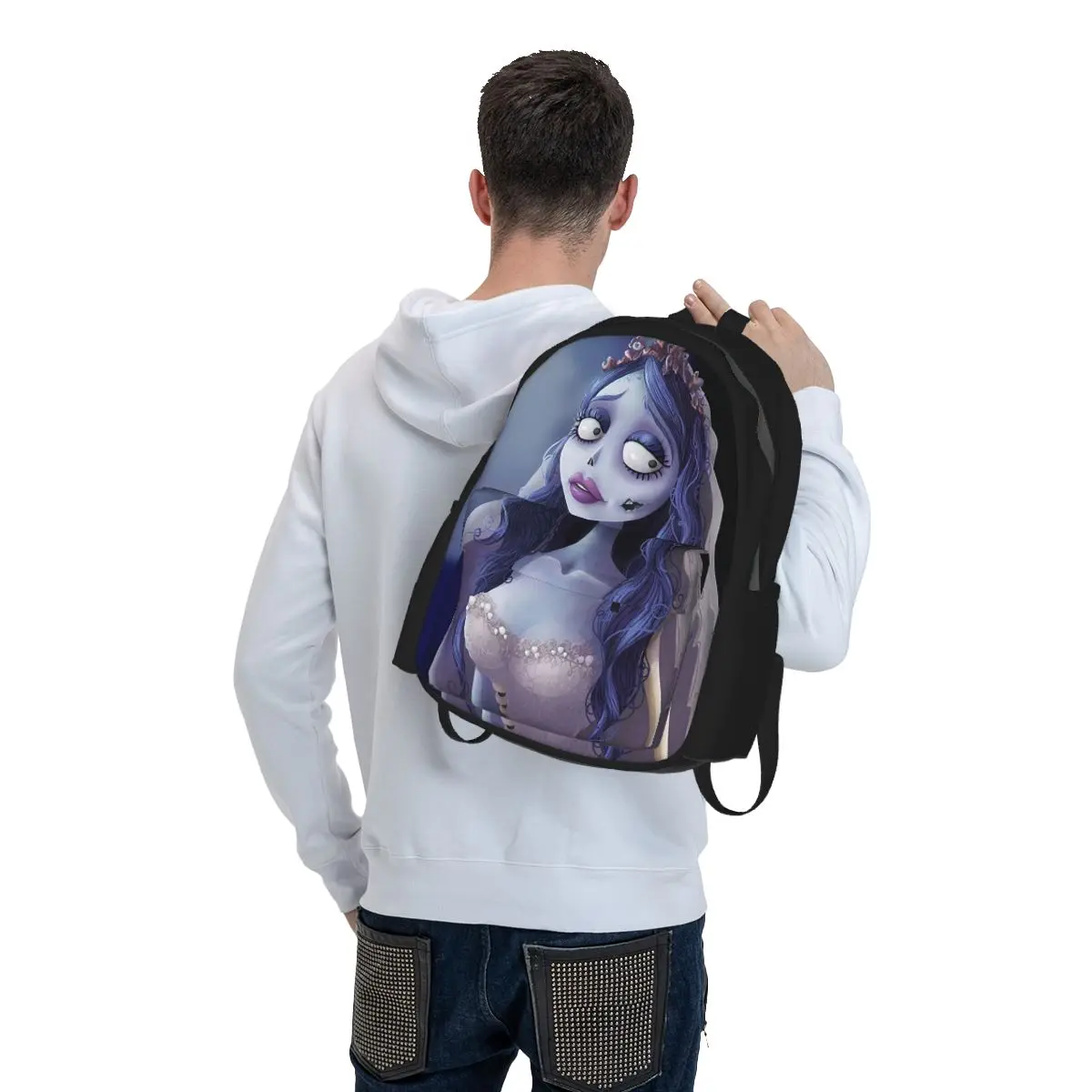 Emily The Corpse Bride Backpack Boys Girls BookBag Kids School Bag Computer Shoulder Bags for Men Women