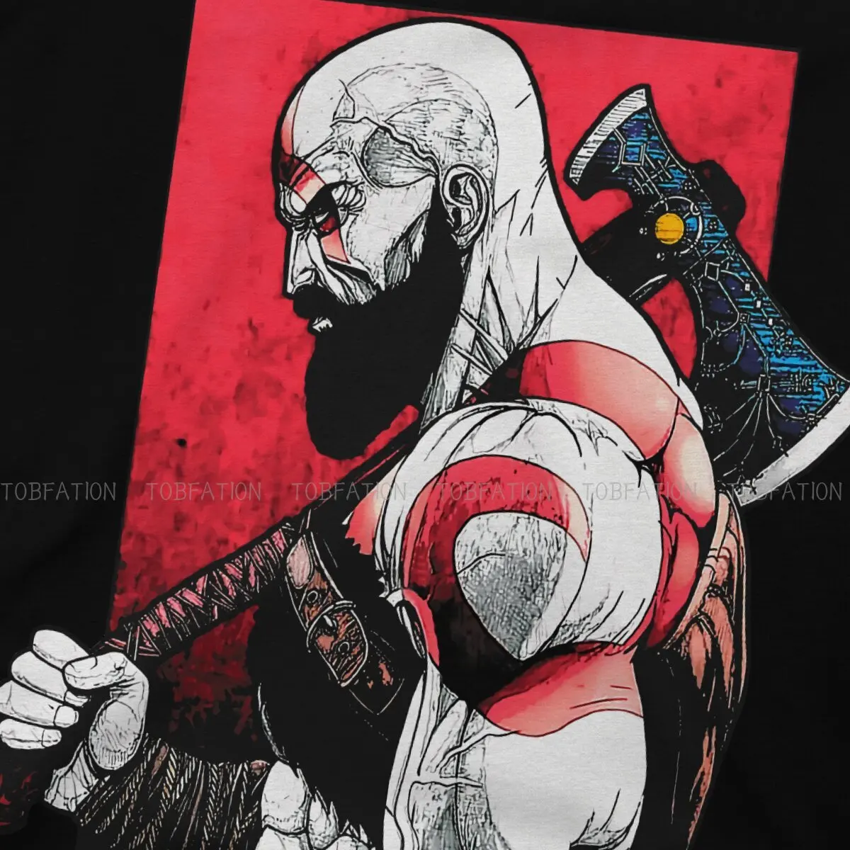 Kratos Gow Classic TShirt For Male God of War Game Clothing Style T Shirt Comfortable Print Loose