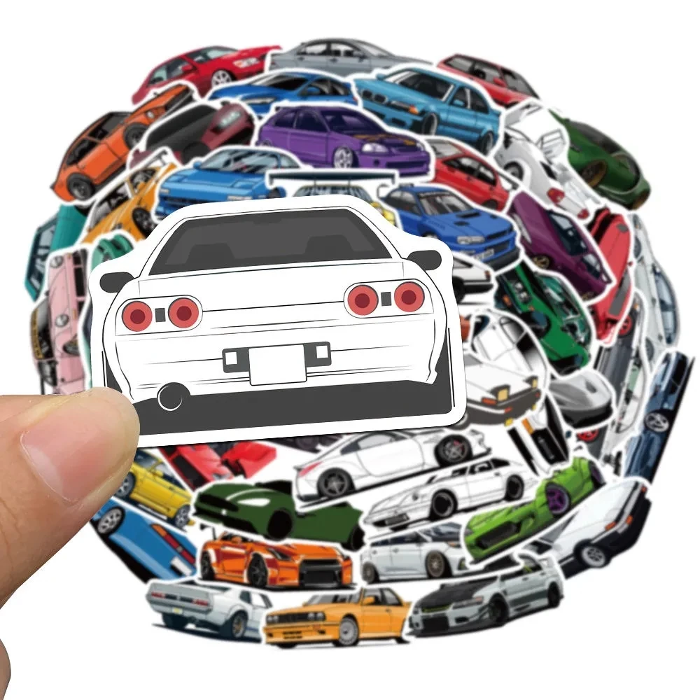 10/30/50/100pcs Cool Car Styling JDM Modification Stickers for Skateboard Bicycle Helmet Motorcycle Mixed Vinyl Decals Sticker