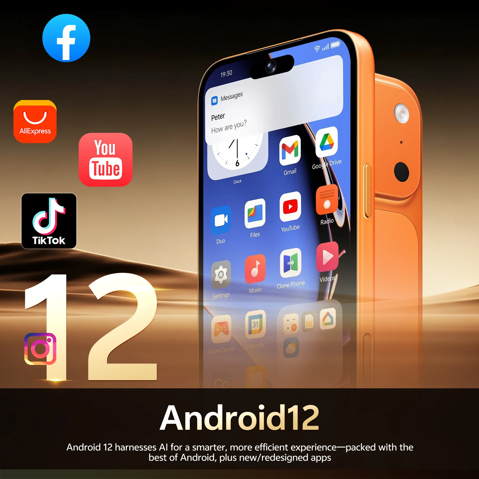 IVMI New 18Pro Max Smartphone 32GB ROM Android12.0 Wifi Dual SIM Play Store 4G Network 6.7" Fingerprin Face ID Mobile Cellphone
