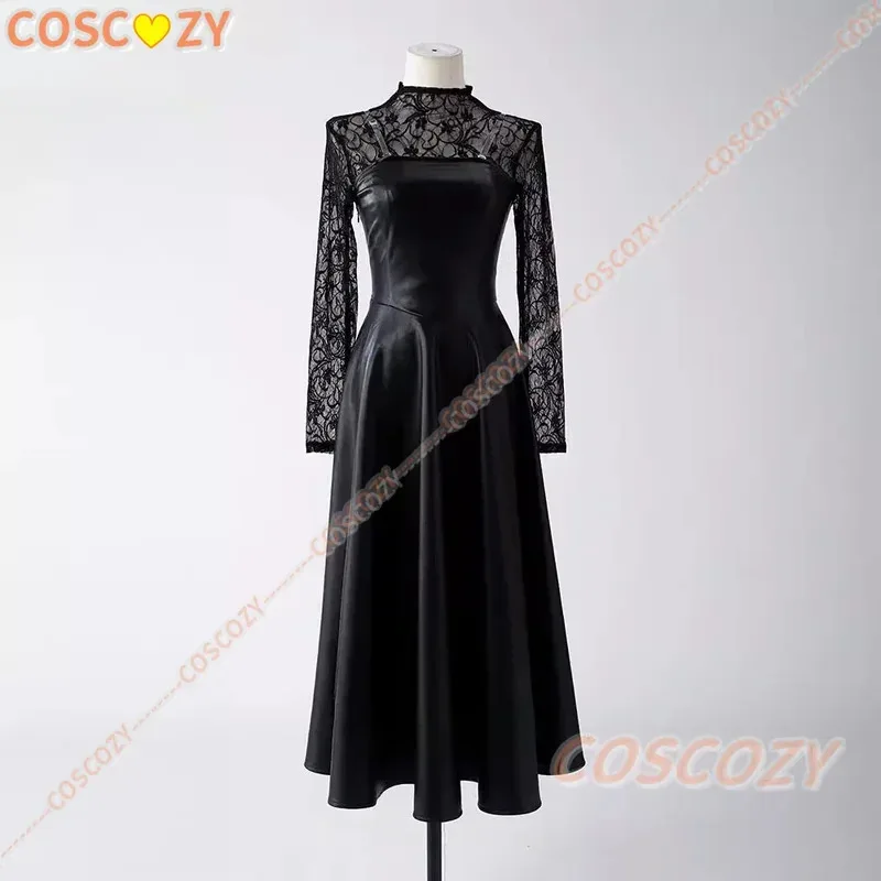 Ms. Osaragi Anime Cosplay Comic Sakamoto Days the Order Member All Black Dress Roleplay Girl Women Outfit Wig Halloween Party