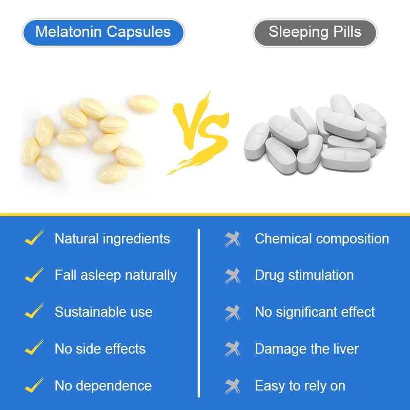 Mulittea Melatonin capusles เพื่อการนอนหลับที่ดีต่อสุขภาพ บรรเทาอาการนอนไม่หลับ ช่วยปรับปรุงคุณภาพการนอนหลับและนอนหลับลึก บรรเทาอาการนอนไม่หลับ