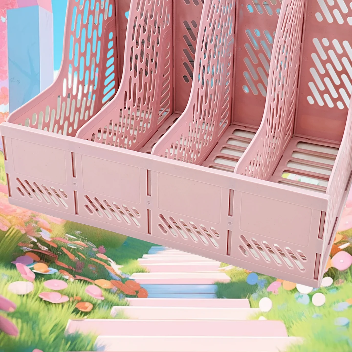 Bookshelf File Frame Bookshelf Desktop Bookshelf A4 Folder Storage Box Bookend File Rack Desk Information Storage Rack