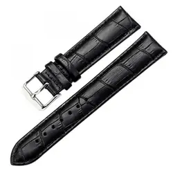 Women's Men's Unisex Faux Leather Watch Strap Buckle Band Black Brown White