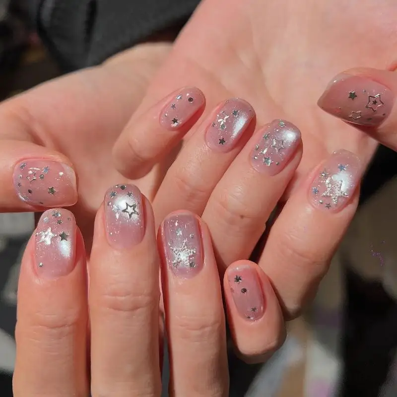12 Fächer Mini-Pailletten mit Tupfen, Schmetterlingen, Sternen, Herzen, Glitzerpulver, Nagelkunst-Charms, Dekorationen, gemischte Aufkleber, Maniküre-Werkzeug – Detail 7