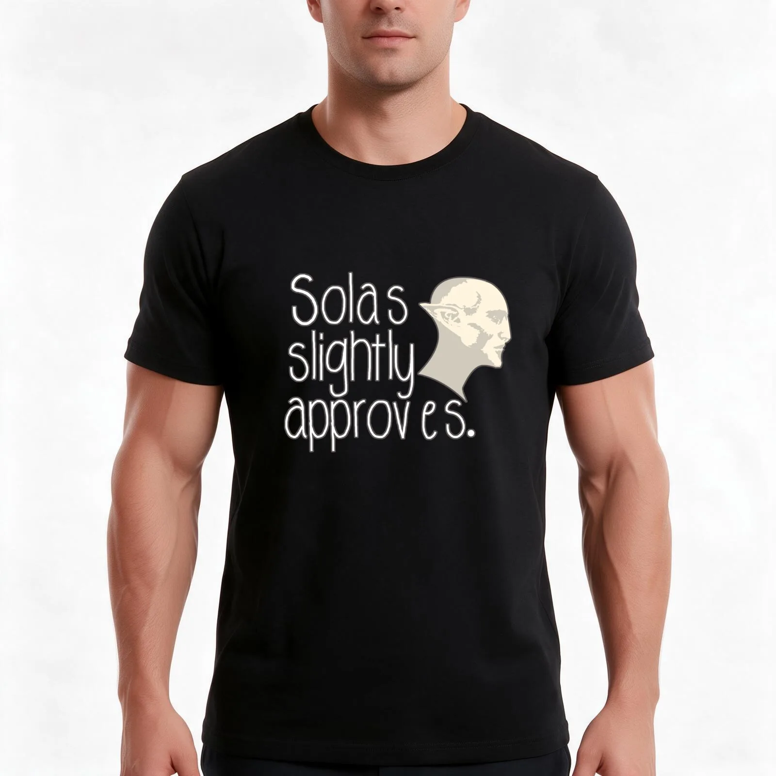 Solas Slightly Approves T-Shirt, Summer Casual Cotton Tee, Oversized Streetwear Tops, Vintage Graphic Print, Unisex Men Women