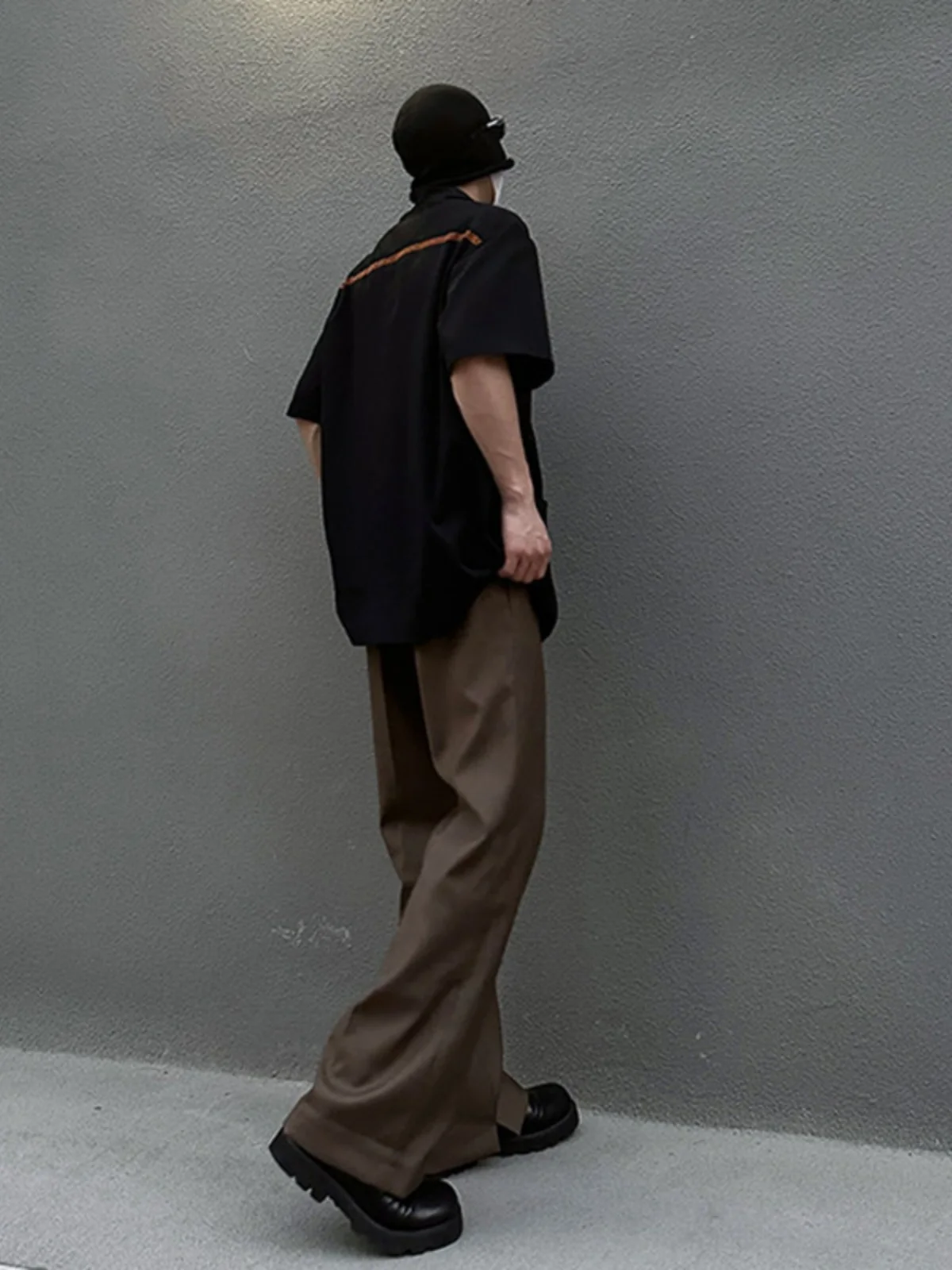 

Teenage Boys Summer Thin Ice Silk Pants Vibe Design Drapey High-End American Casual Loose Fit Bell Bot Cool Feeling