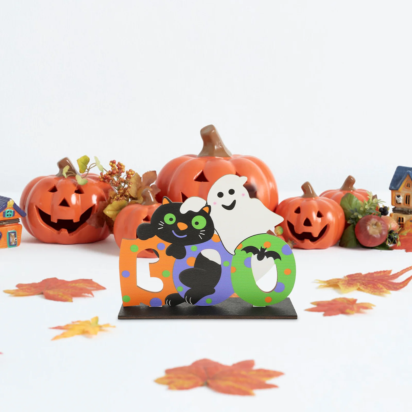 Halloween Centerpiece Sign Table Centerpiece Party Supplies nament Mall Wooden Desktop Decor Decor 120 Characters