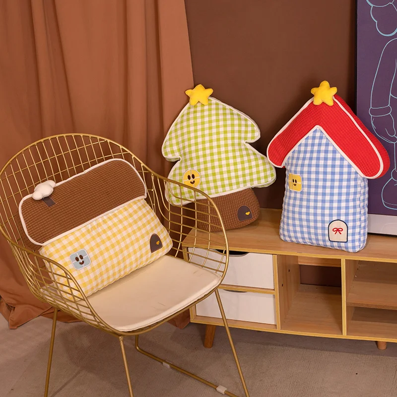 

House Stuffed Toys Fairy Tale Cottage Shaped Sleeping Pillows Sofa Cushions Home Decor Toys Birthday Gifts