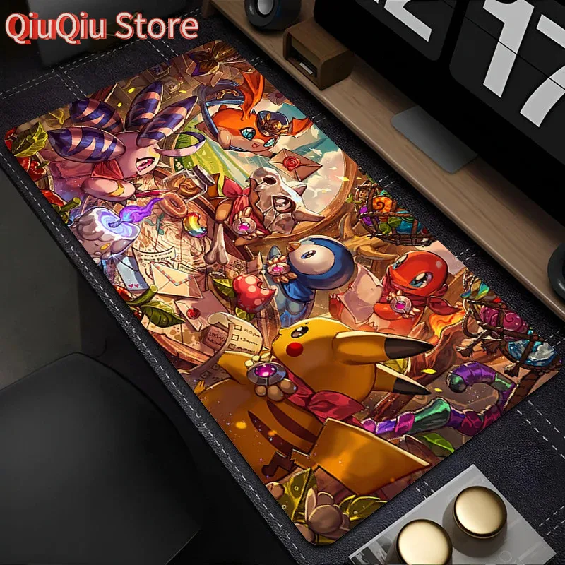 Mouse Pad Laptop Kawaii Colorful Desk Mat Japan Anime P-pokemonS Mousepad PC Gaming Accessories Keyboard Rug For Teens Girl Gift
