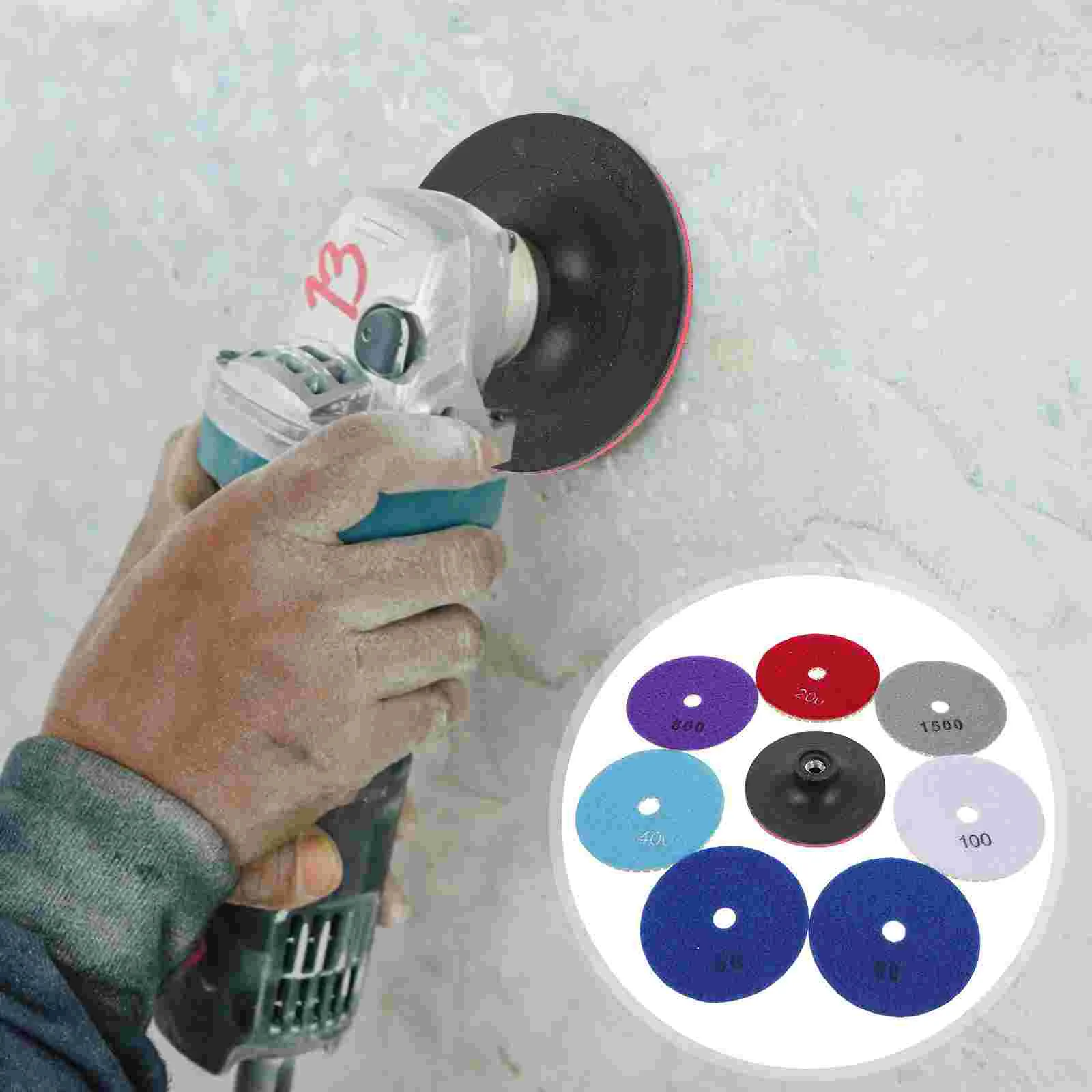 

8pcs Diamond Polishing Disc Granite Marble Polish Wet Use Concrete Sander Pad Polishing Pad Sanding Pad